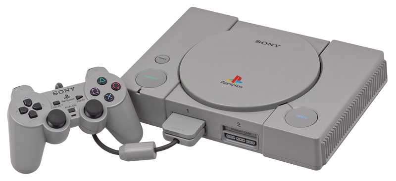 Sony Playstation mit Controller und Memorycard